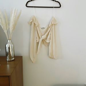 Cream crop top